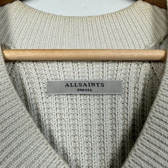 MOVING SALE: All Saints Ribbed Pullover Tank Top High-Low Cream Small - Picture 4 of 7